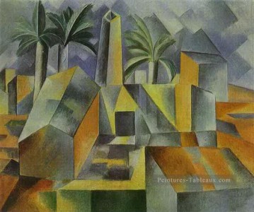 Usine dans Horta Sant Joan 1909 cubisme Pablo Picasso Peinture à l'huile